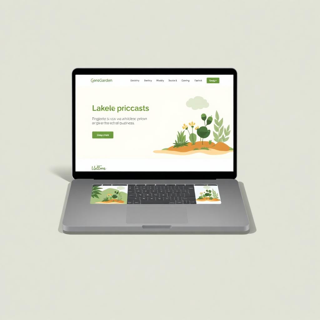 Hedgerow Landscaping concept website mockup